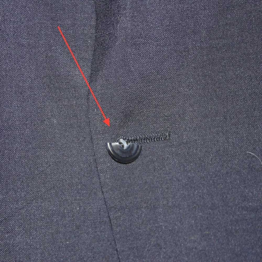 Carlo Collection Richman Mens Navy Blue Wool Blend Suit Jacket Blazer‎ Size 40R